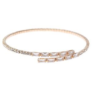 CZ Baguette Bead Bracelet